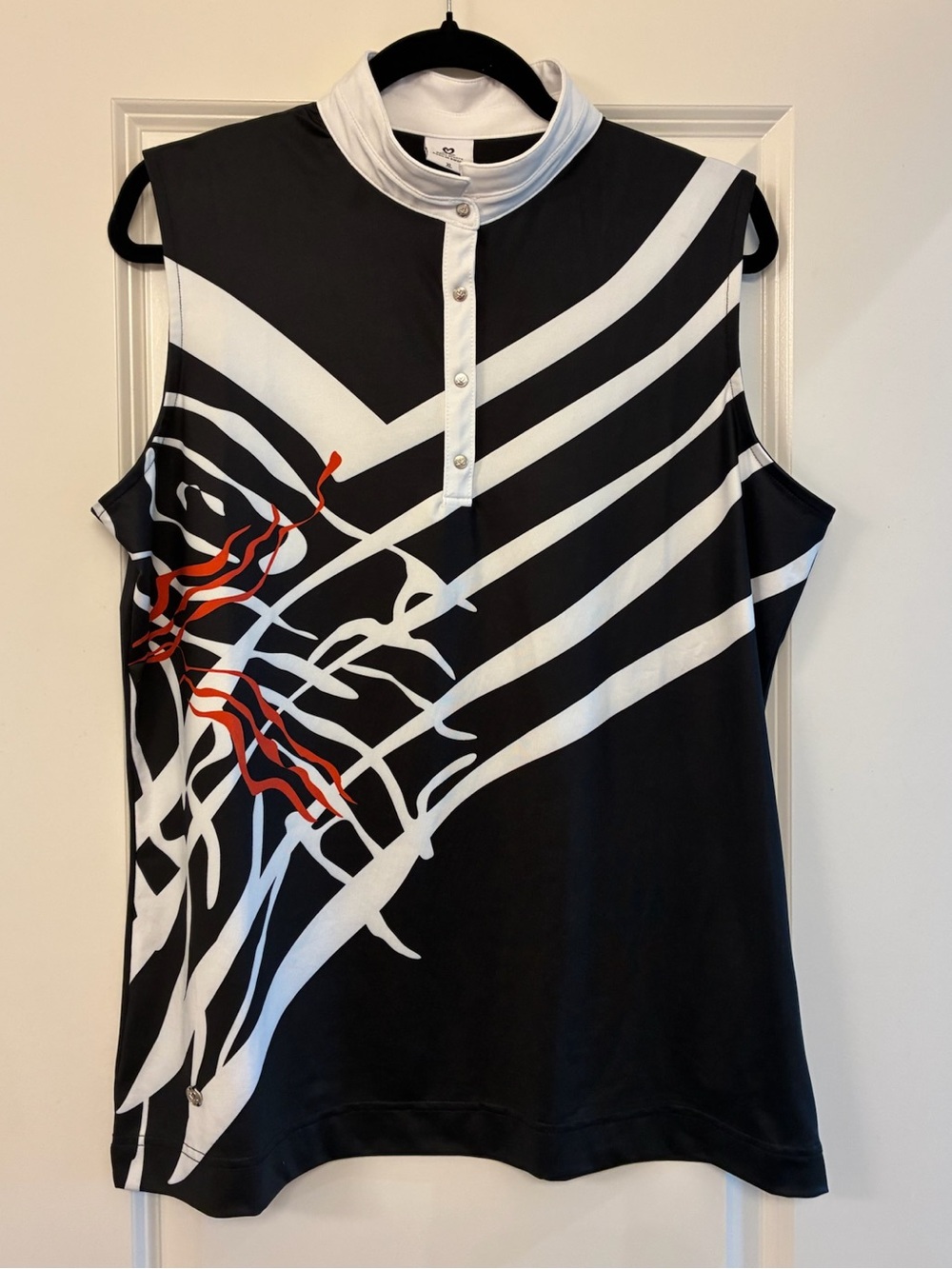 DAILY SPORT Veriane Black Sleeveless Golf Polo Women’s Size XL - Picture 3 of 10